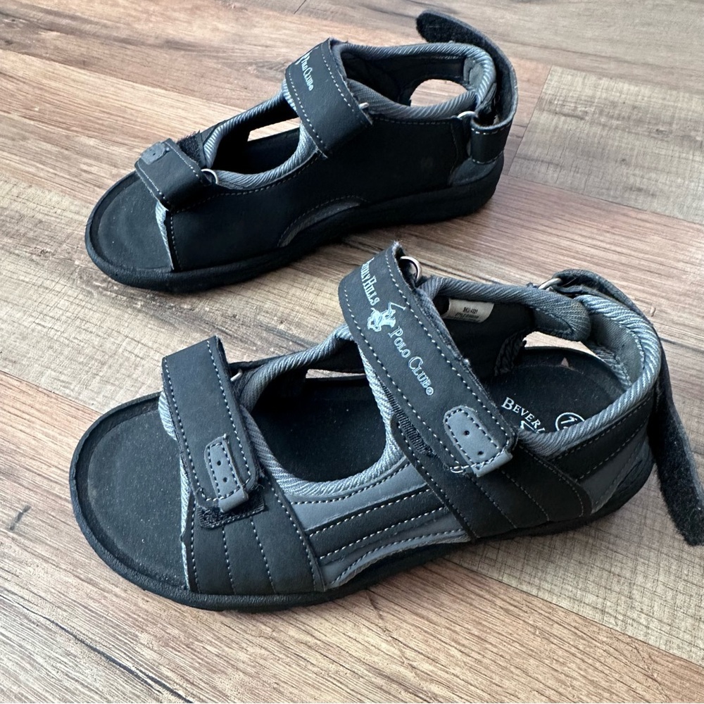 Beverly Hills polo club boys sz 12 sandal black boys youth